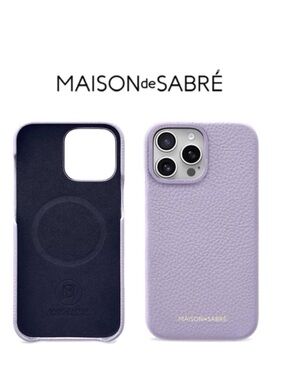 New Maison de Sabré iPhone 16 Pro Leather Case in Lavender Purple